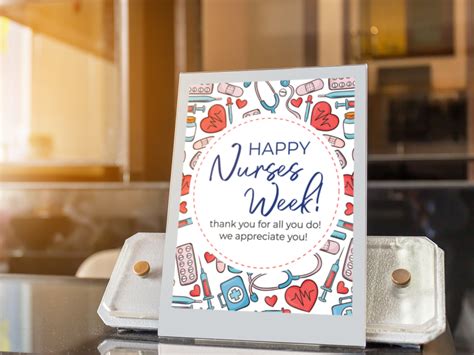 National Nurses Week Card Printable Nurse Appreciation Card Happy