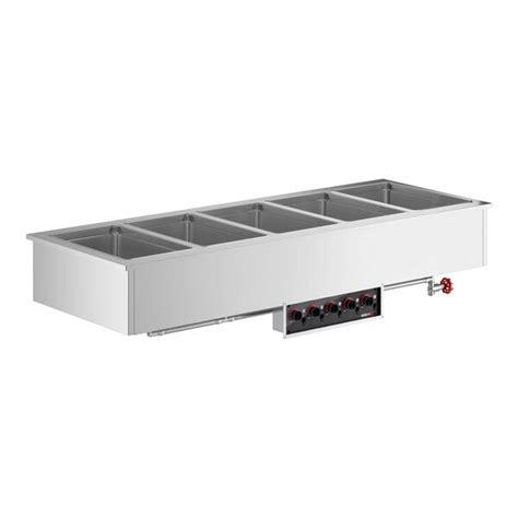 ServIt SDW H Five Pan Full Size Insulated Drop In Hot Food Well V