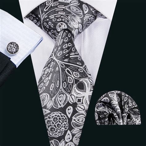 Barry Wang New Men S Tie Silk Jacquard Woven Gravata Necktie Hanky