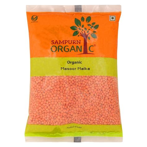 Sampurn Organic Masoor Malka 500 G Malka Dal Red Lentil Masoor Dal