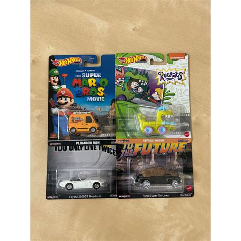 Hot Wheels Super Mario Plumber Van Rugrats 007 Toyota 2000GT Reptar Wagon BTTF Ford Deluxe
