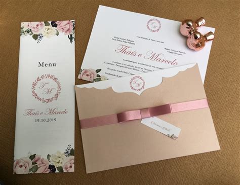 Convite De Casamento Nude Elo Produtos Especiais