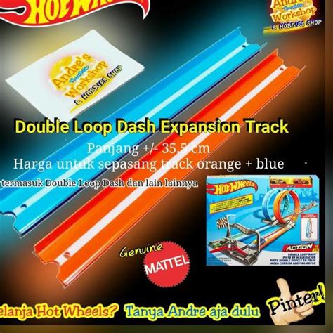 Jual Oau Qdw Hotwheels Track Double Loop Dash Expansion Ori Mattel Hot Wheels Track