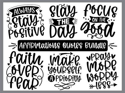 Affirmations Quotes Svg Bundle By Affiliate Program On Dribbble