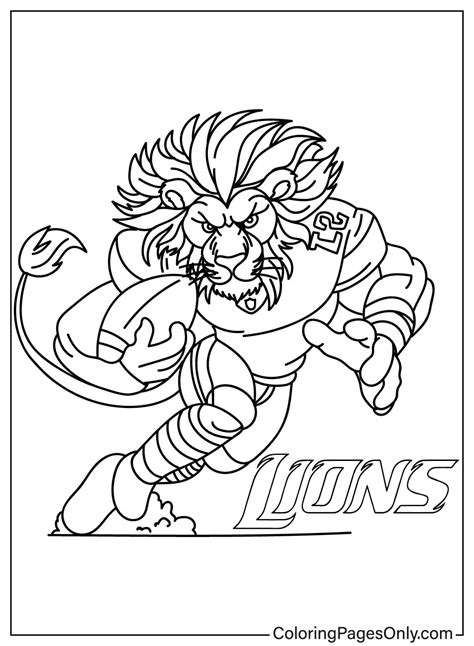 detroit lions coloring pages