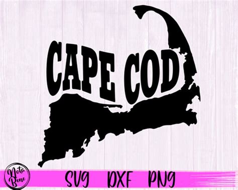 Cape Cod Map Svg Massachusetts Vacation Svg Summer Beach Svg