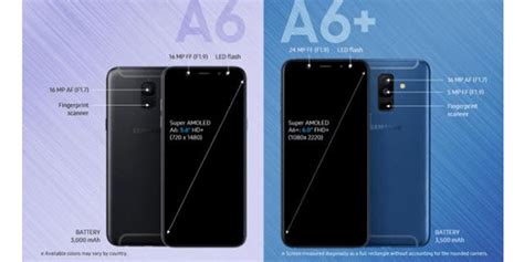 Terkuak Ini Spesifikasi Lengkap Samsung Galaxy A6 Dan A6 Sumpat