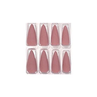 Faux Ongles Adhésifs Bout Stiletto Long Nude Mat Manucure et pédicure Achat prix fnac