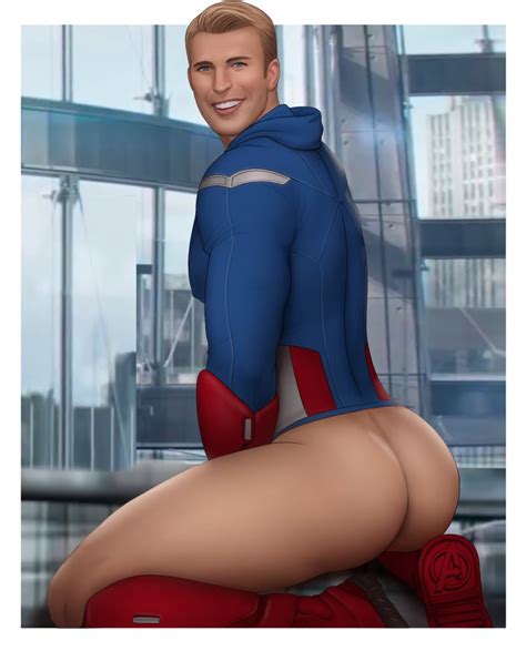 Rule 34 1boy Ass Avengers Avengers Endgame Blonde Hair Bubble Butt Captain America Captain