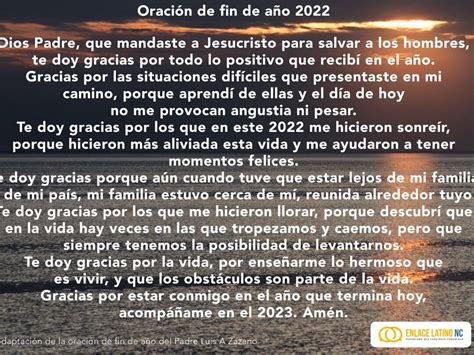 Oraci N De Fin De A O Reflexiones Y Bendiciones Para Despedir El A O