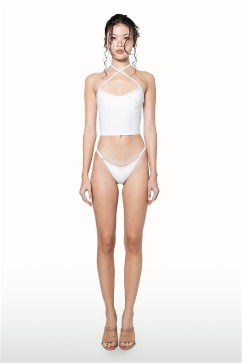 Adore Halter Bikini White AMUN