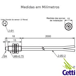 Amplificador Para Sensor De Fibra Ptica V Pnp Autonics Bf Rx P