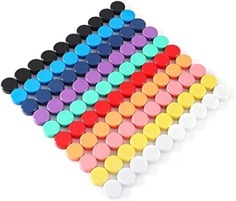 PYJLBX Fridge Magnets 10 Colors Magnets Colorful Strong Magnet Round