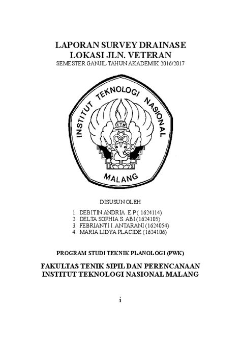 Contoh Laporan Survey