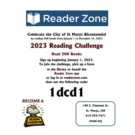 2023 Reading Challenge - St. Marys Community Public Library