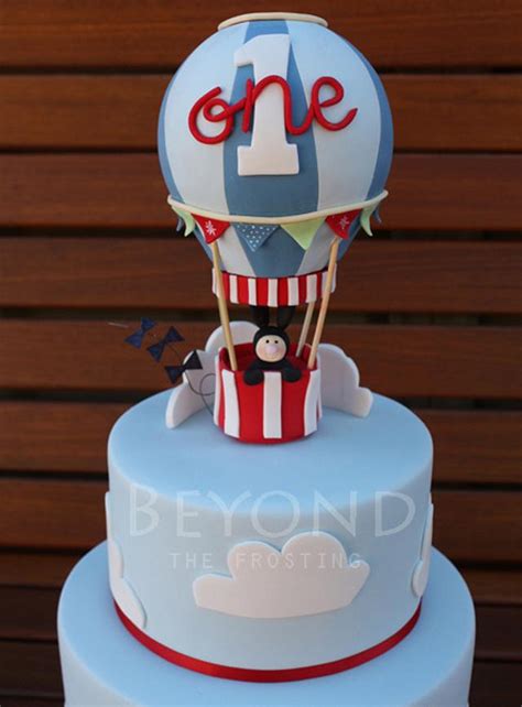 Hot Air Balloon St Birthday Cake Cake By Cakesdecor