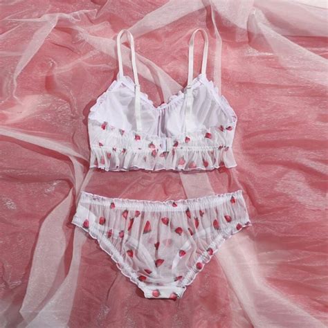 Sexy Print Perspective Lace Erotic Lingerie Set Power Day Sale