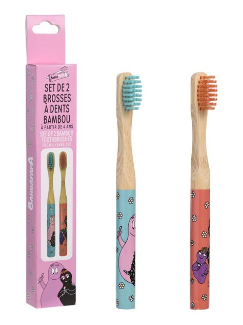 Barbapapa Set De Brosses Dents En Bambou N A Kiabi Nu