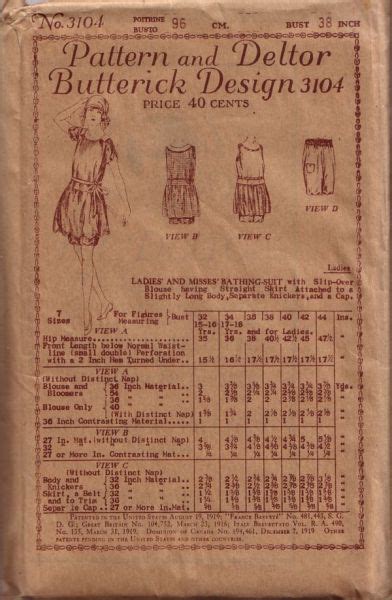Vintage Swimsuit Beach Wear Lingerie Sewing Patterns