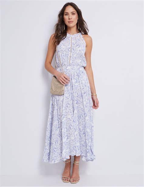 Katies Halter Look Split Front Maxi Dress Ezibuy Australia