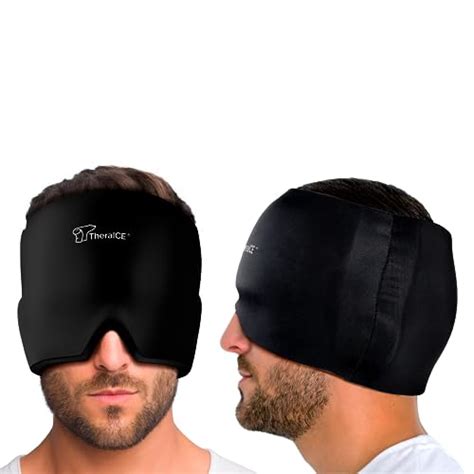 Theraice Migraine Headache Relief Cap Hot Cold Therapy Hat Migraine Relief Cap Cool Gel