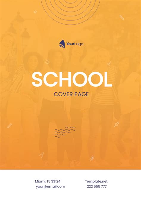 Free School Cover Page Logo - Edit Online & Download | Template.net