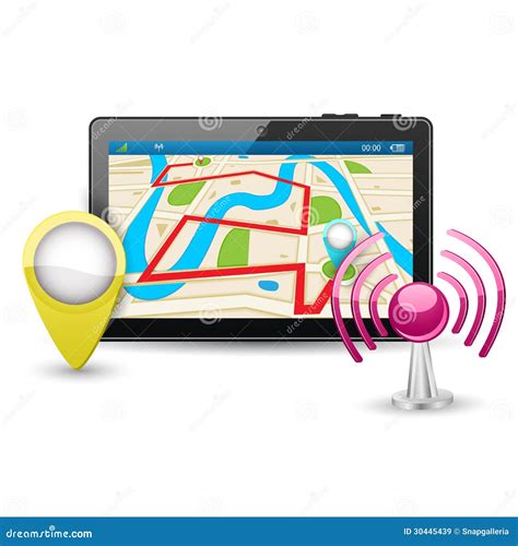 Gps Device Stock Vector Illustration Of Application 30445439