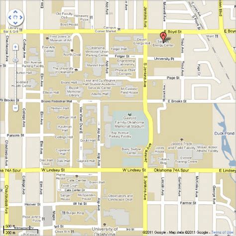 University Of Oklahoma Campus Map Map