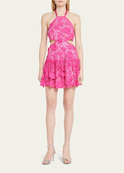 LoveShackFancy Bohima Floral Halter Mini Dress Bergdorf Goodman