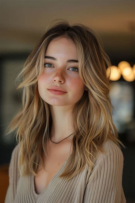 Blonde Balayage Hairstyles With Dark Roots In Dark Blonde Hair Blonde Hair