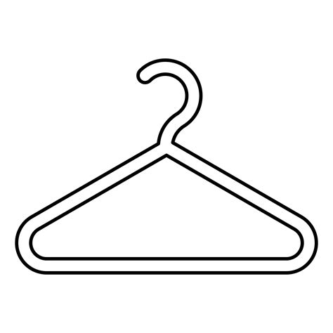 Hanger Clothes Hanger Icon Black Color Outline 5158535 Vector Art At