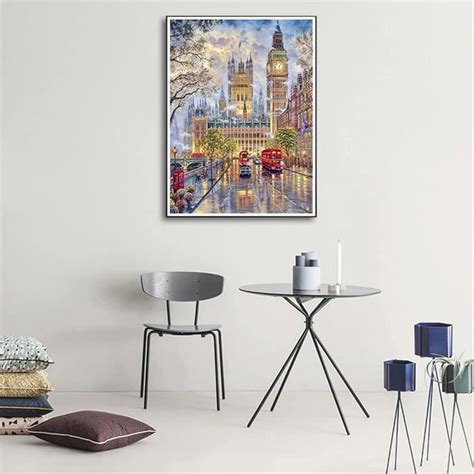 Diamond Painting Paysage De Rue De La Ville Diy 5D Diamant Peinture