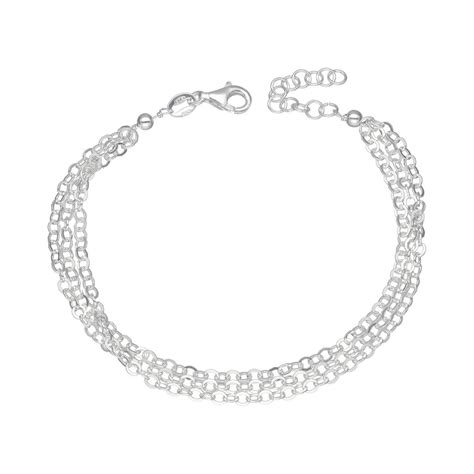 Pulsera Clara Triple De Maria Plata