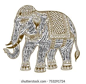 Thai Elephant Painting Thailand Art Culture Stock Illustration 753291724