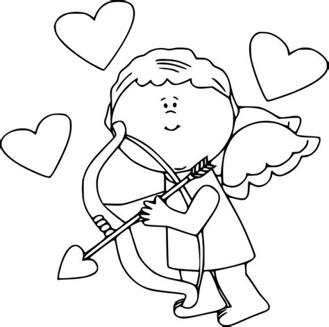 Coloriage Enfant cupidon ange dessin gratuit à imprimer