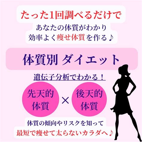 体質別ダイエットコース【遺伝子解析】 運動ゼロ 遺伝子に合う食事とコトバを変えるだけで本来の美しさが目覚め スタイル美人が一生続く♪