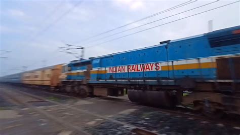 Dangerous Speedy Action Fast Loco Wdp D With Paharia Express Furiously