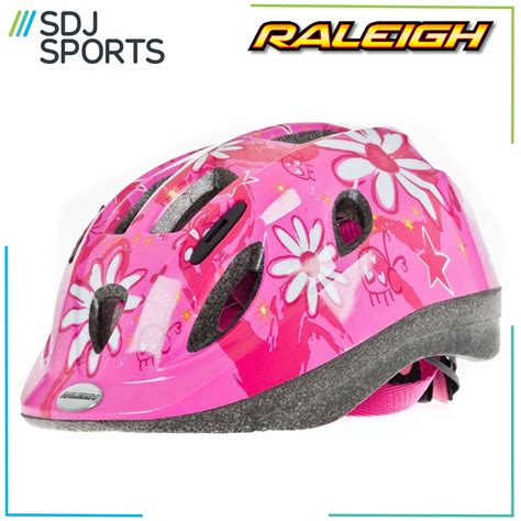 Raleigh Mystery Pink Flowers Girls Kids Bike Cycle Helmet Small 48-54Cm ...