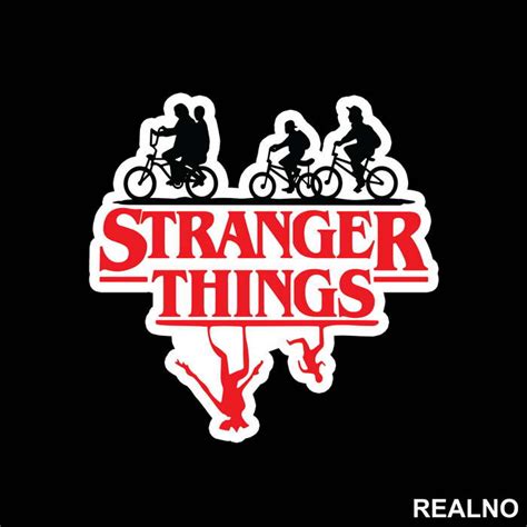 Red Logo The Upside Down Stranger Things Nalepnica