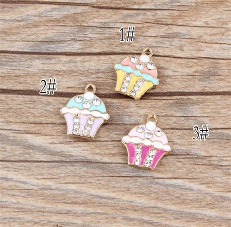 10pcs Enamel Cake Charms Alloy Charm Pendant Tiny Charm Etsy