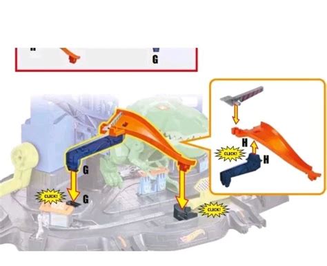 Hot Wheels City Ultimate Garage T Rex Dino Gjl Part H Ramp Hg Blue Arm Picclick Uk