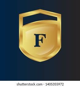 Letter F Shield Logo Vector Designs Stock Vector Royalty Free