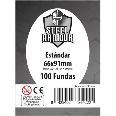 100 Fundas Steel Armour tamaño Estándar 63 5x88mm Frikadas es