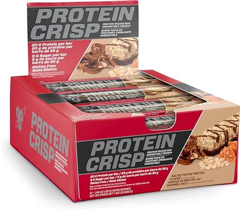 Bsn Protein Bars Protein Crisp Bar By Syntha 6 Whey Protein 20g Of Protein Gluten Free Low