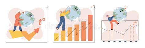Global Warming High Temperature And Hot Weather Earth Stock Vector Illustration Of Warm