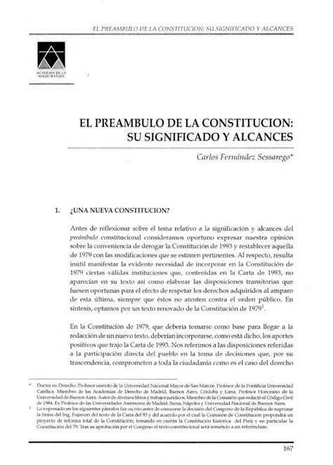 Pdf El Preambulo De La Constitucion Su Significado Y Dokumen Tips