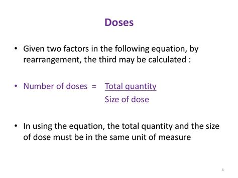 Calculation Of Doses