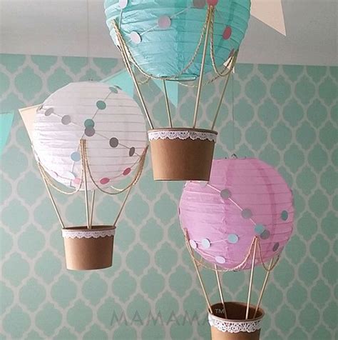 Whimsical Hot Air Balloon Decoration DIY Kit Nursery Decor Travel Theme Hot Air Balloon