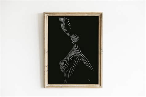 Nude Woman Poster Naked Woman Female Portrait Female Body Etsy