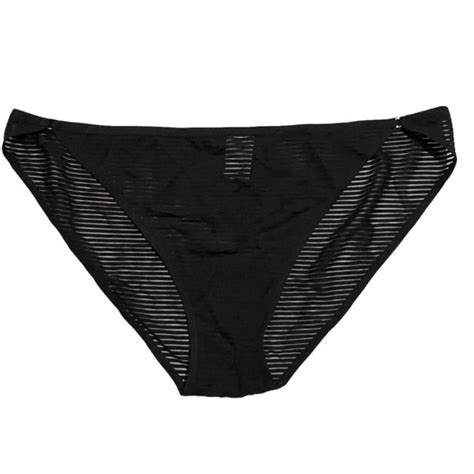 Aerie Intimates Sleepwear Nwt Aerie Bikini Pantieunderwear Sz Xxl Black Stripe Sheer